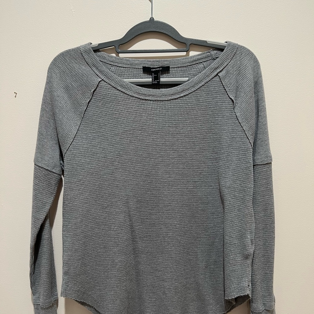 waffle knit long sleeve